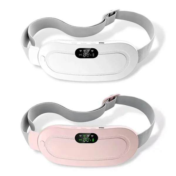 Menstrual Cramp Relief: Smart Heating & Massage Belt (Pink & White)