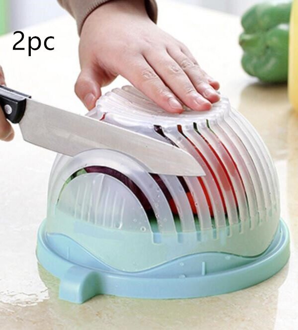 Creative Salad Cutter Fruit and Vegetable Cutter - Blue2pc
