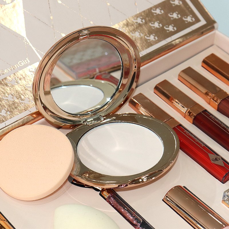 Waterproof Foundation Lipstick Eye Shadow Powder Blusher Full Set of Makeup Set - Image 5