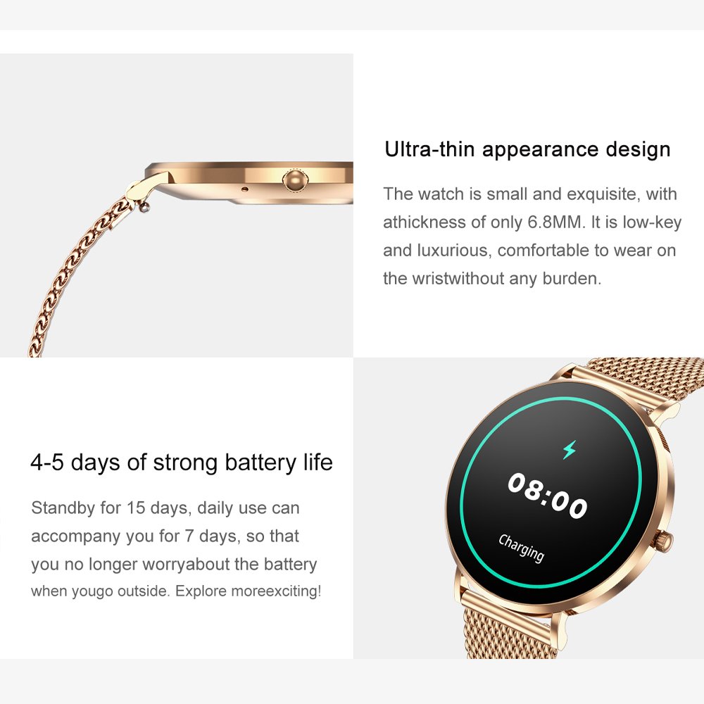 IP68 Waterproof VT8 Pro Women’s Smartwatch – 1.32″ AMOLED Display, Bluetooth Calling, AI Voice Assistant - Image 4