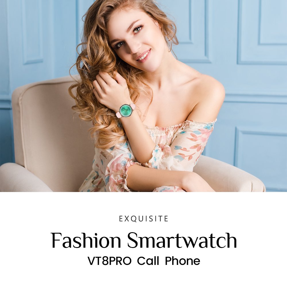 IP68 Waterproof VT8 Pro Women’s Smartwatch – 1.32″ AMOLED Display, Bluetooth Calling, AI Voice Assistant - Image 3