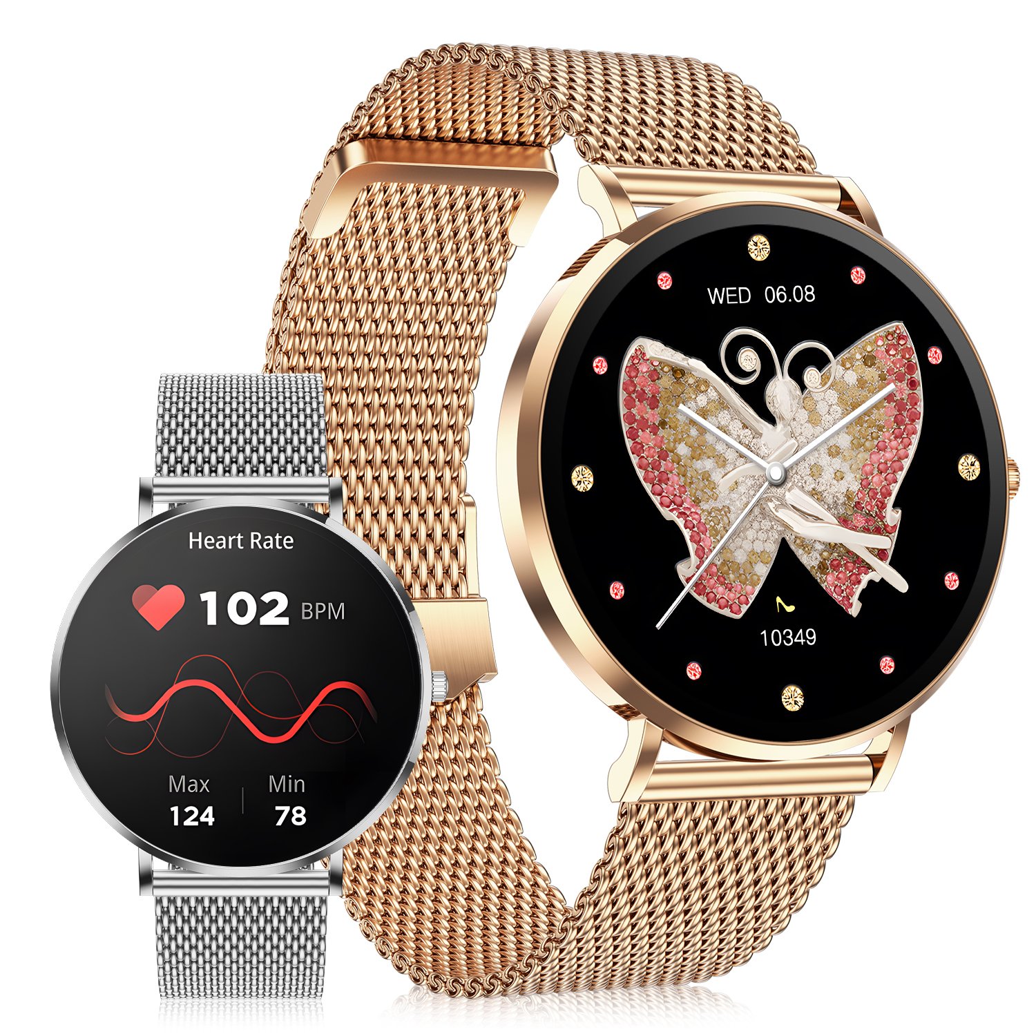 IP68 Waterproof VT8 Pro Women’s Smartwatch – 1.32″ AMOLED Display, Bluetooth Calling, AI Voice Assistant