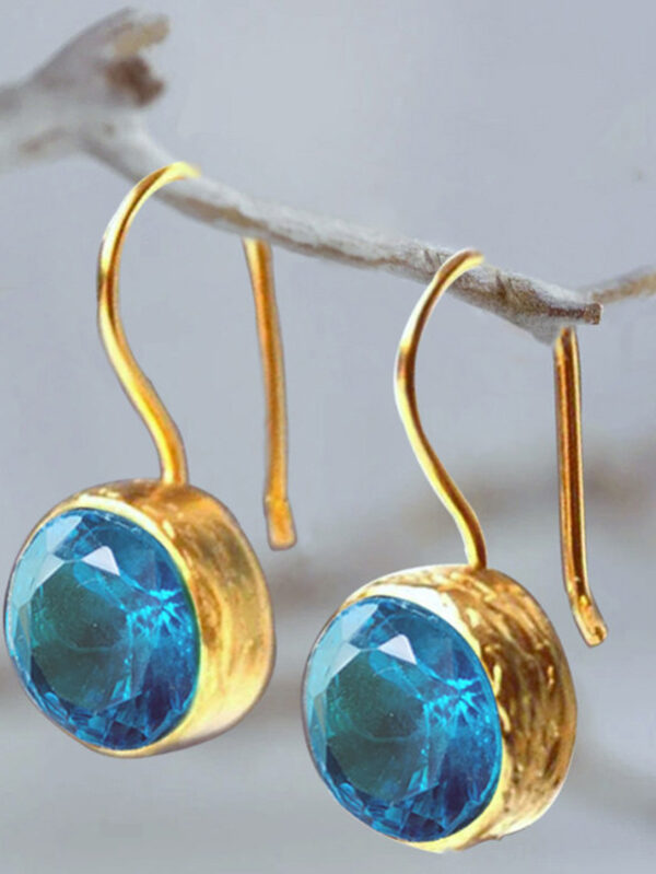 Minimalist Gold Earrings For Women - Lake Blue
