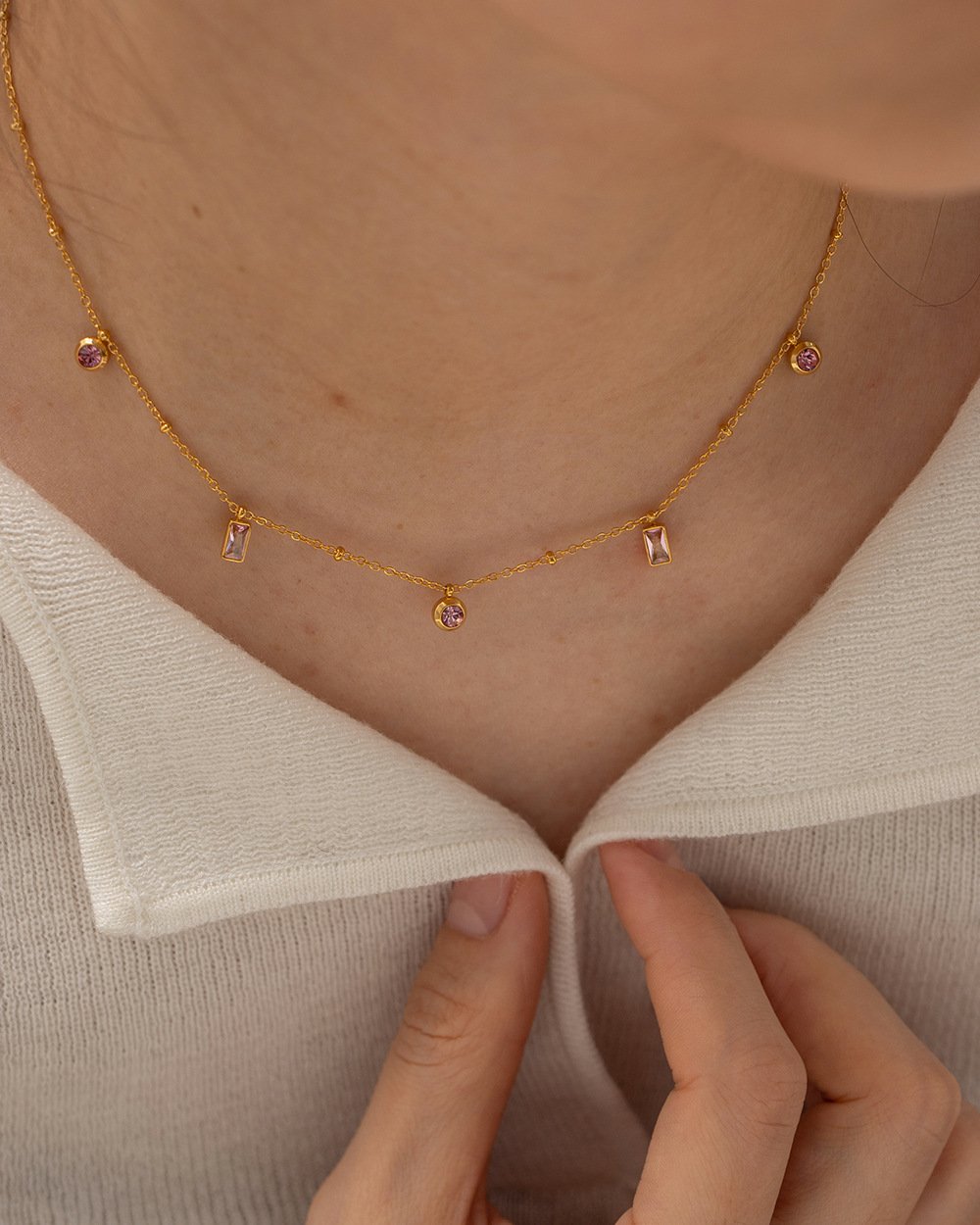 European And American Style Fashion Square Women's Necklace - Image 4