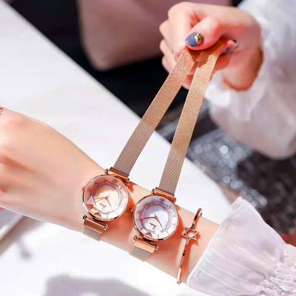 Women's Waterproof Magnetic Mesh Strap Watch - Image 4