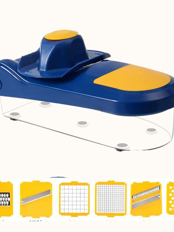 Multi-function Kitchen Vegetable Cutter - Blue 6 blades
