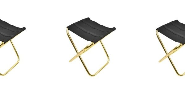 Outdoor folding chair - Black gold 3pc