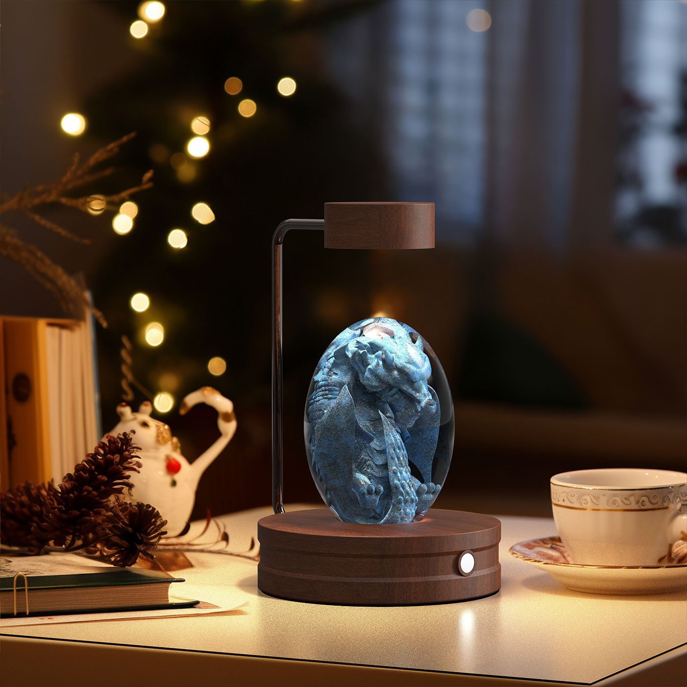 Crystal Ball Cosmic Dinosaur Indoor Night Light USB Power Warm Bedside Light Birthday Gift Night Lamp - Image 6