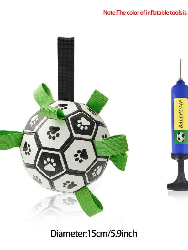 Interactive Dog Football Toy Soccer Ball Inflated Training Toy For Dogs Outdoor Border Collie Balls For Large Dogs Pet Supplies - B