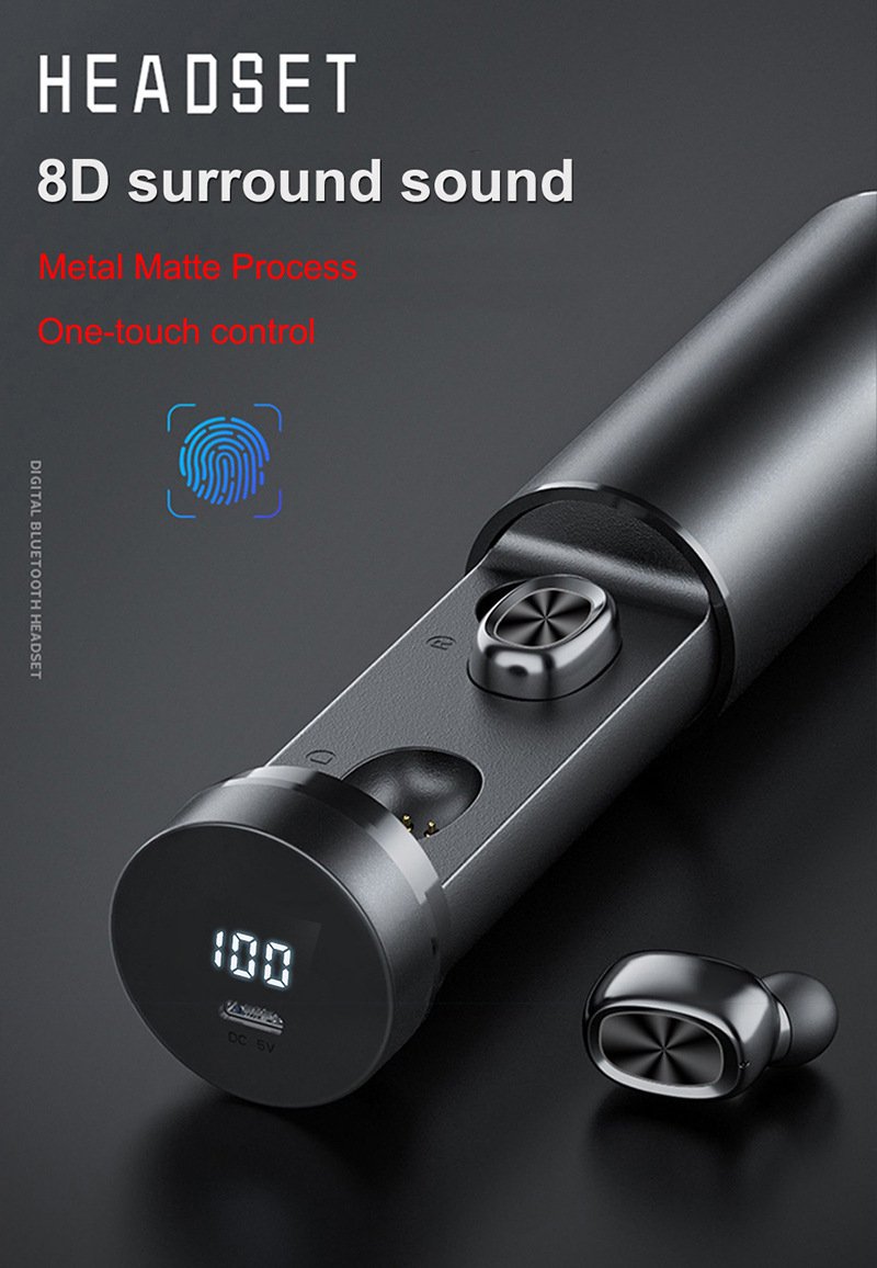 Bluetooth Earphone 5.0 Wireless 8D HIFI Sport MIC Earbuds Gaming Music Headset - Image 4