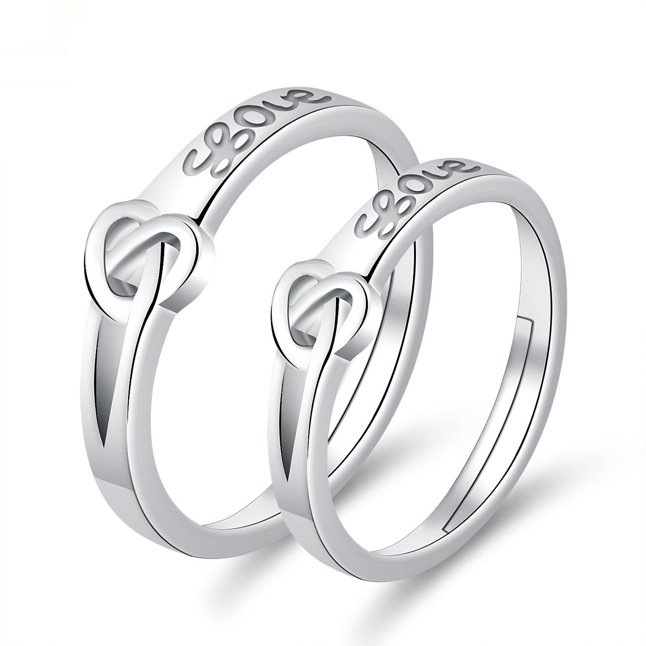 Moissanite Engagement Couple Couple Rings - Image 7