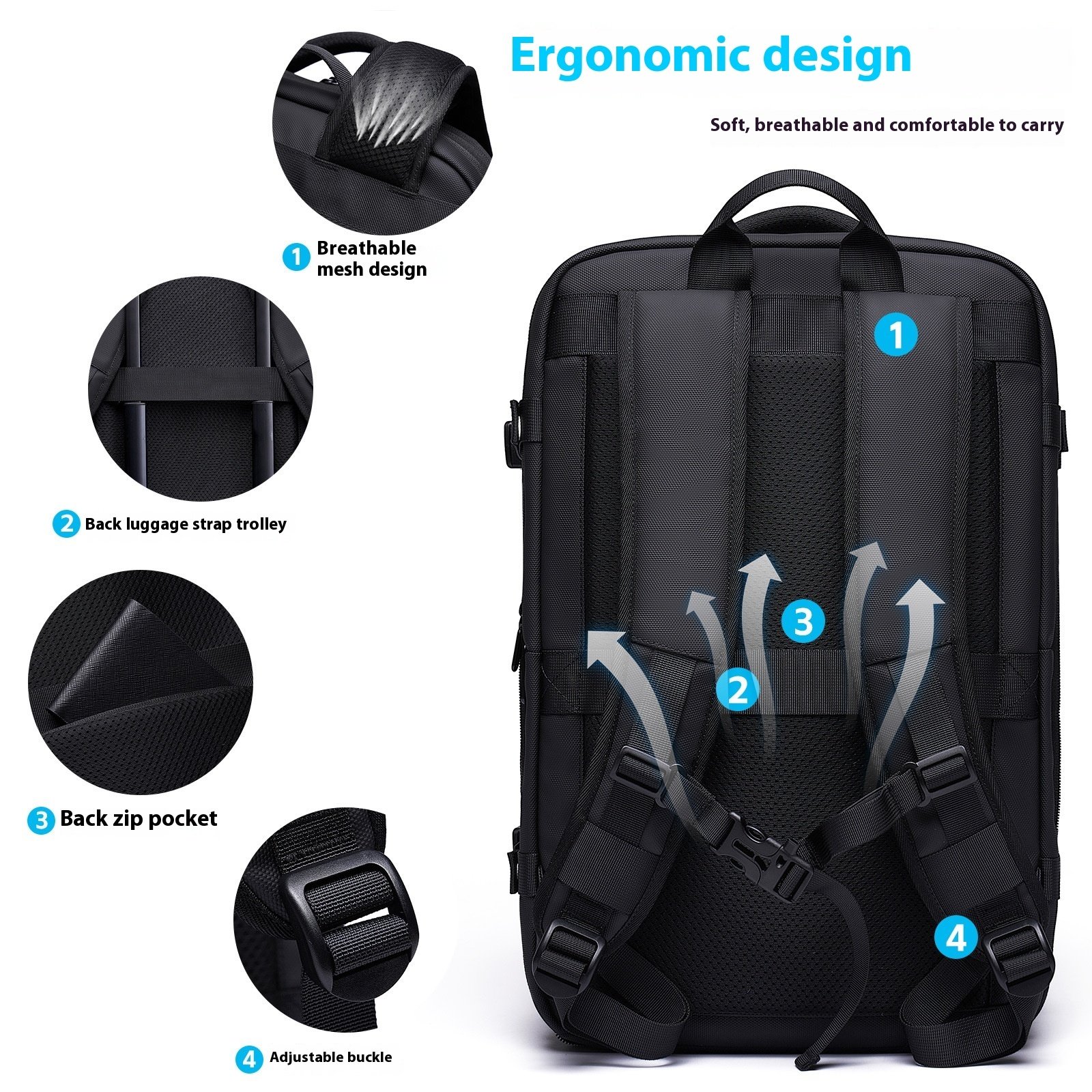 Men's  Vacuum Compression Backpack Multifunctional - Image 7