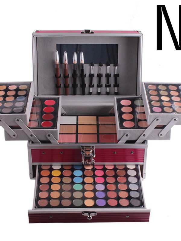 Multifunctional Makeup Artist Special Makeup Kit Eye Shadow Plate - N1 Rose Red