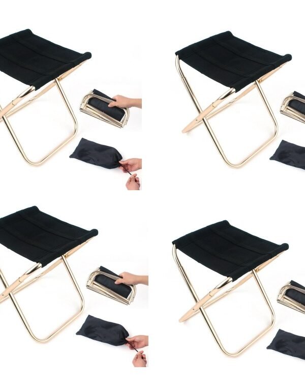 Outdoor folding chair - Black 4pc