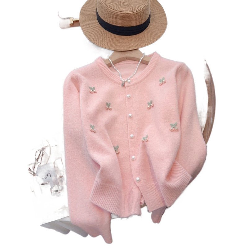 Sweet Gentle Soft Glutinous Round Neck All-matching Anti-aging Sweater Coat - Image 3