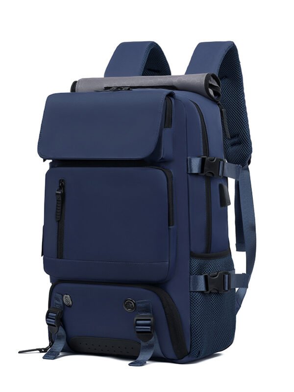 Leisure Travel Large Capacity Men's Backpack - Dark Blue