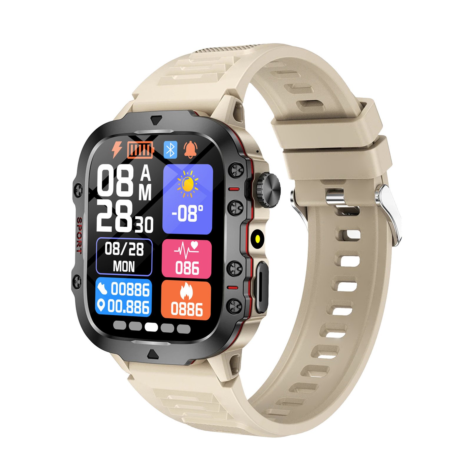 Sport Step Counting Outdoor Large Screen Mountaineering Smart Watch - Image 5