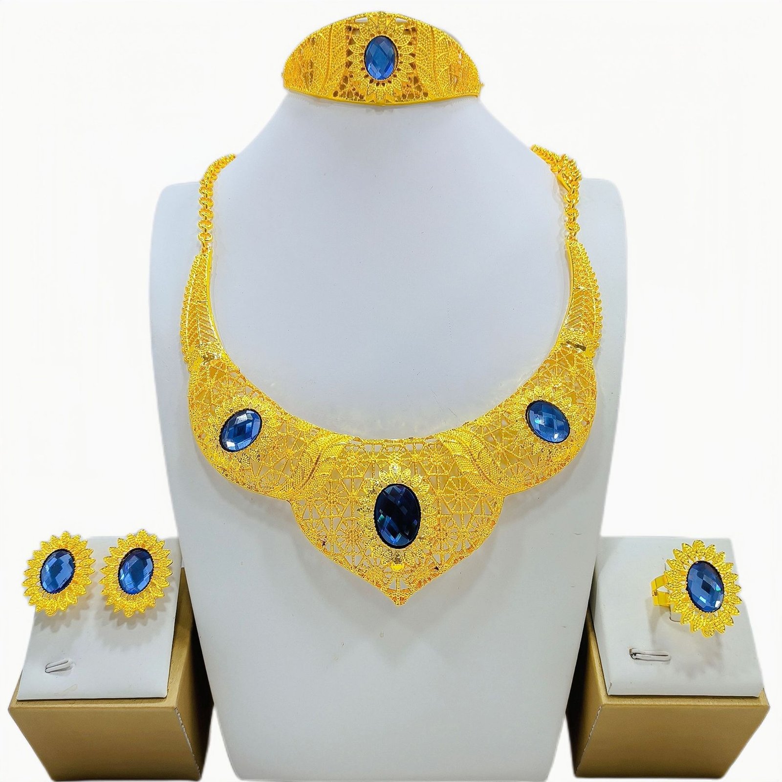 Women's Fashionable Golden New Jewelry Set Decorations - Image 2