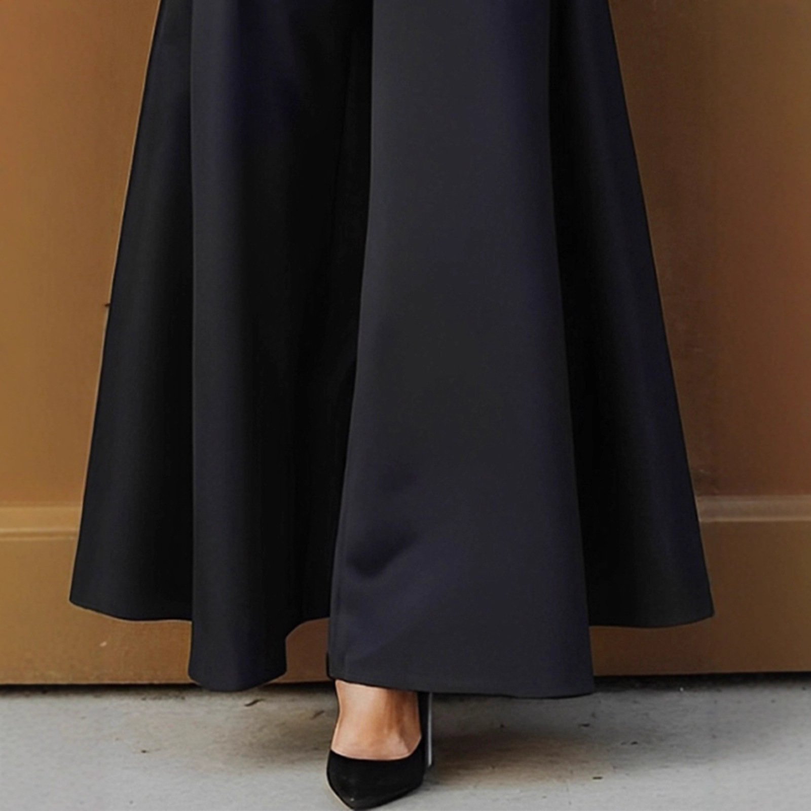 Cities Solid Color Wide-leg Pants No Belt - Image 2