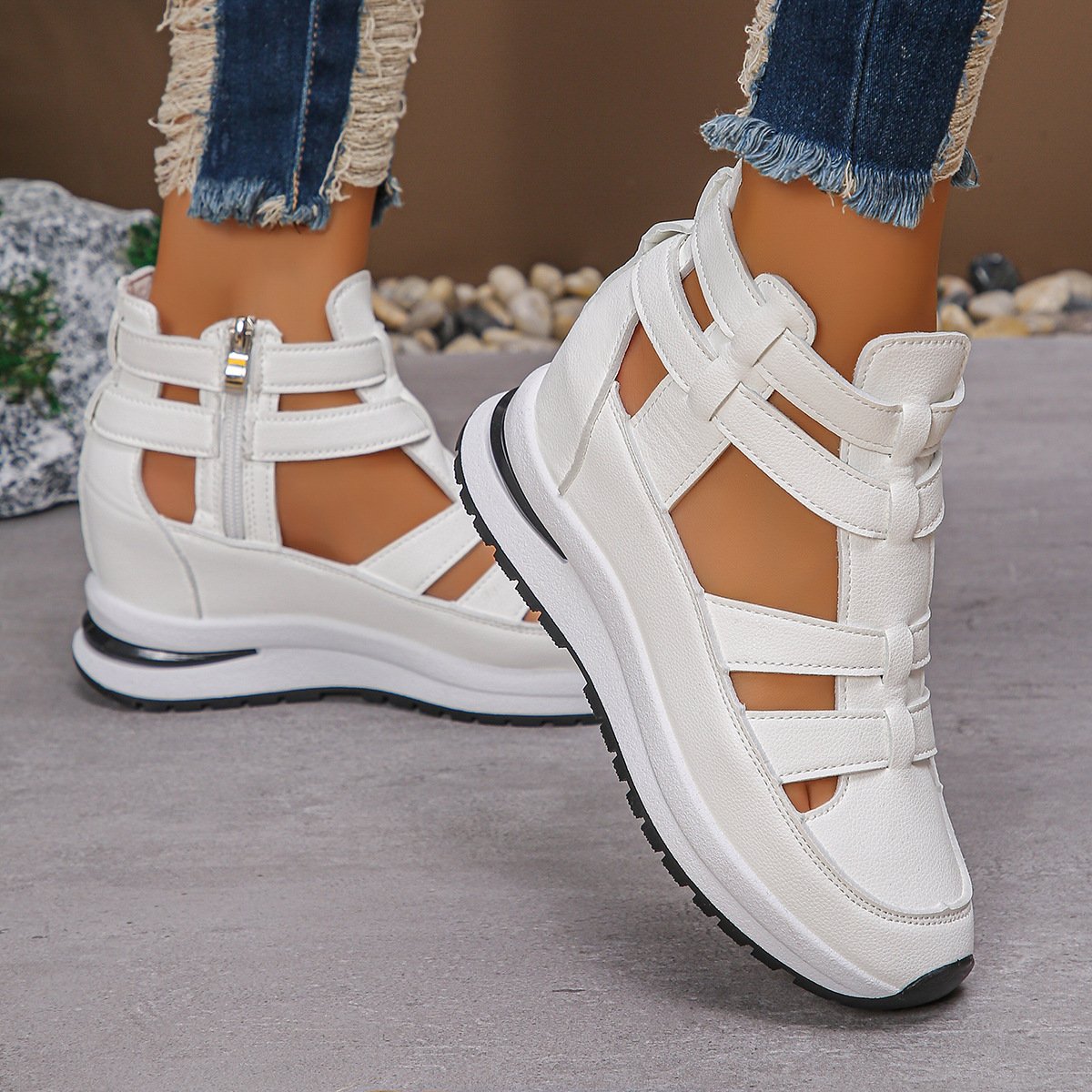 Women's Close-toed Hollow-out Sandals Summer Fashion Platform Shoes - Image 7