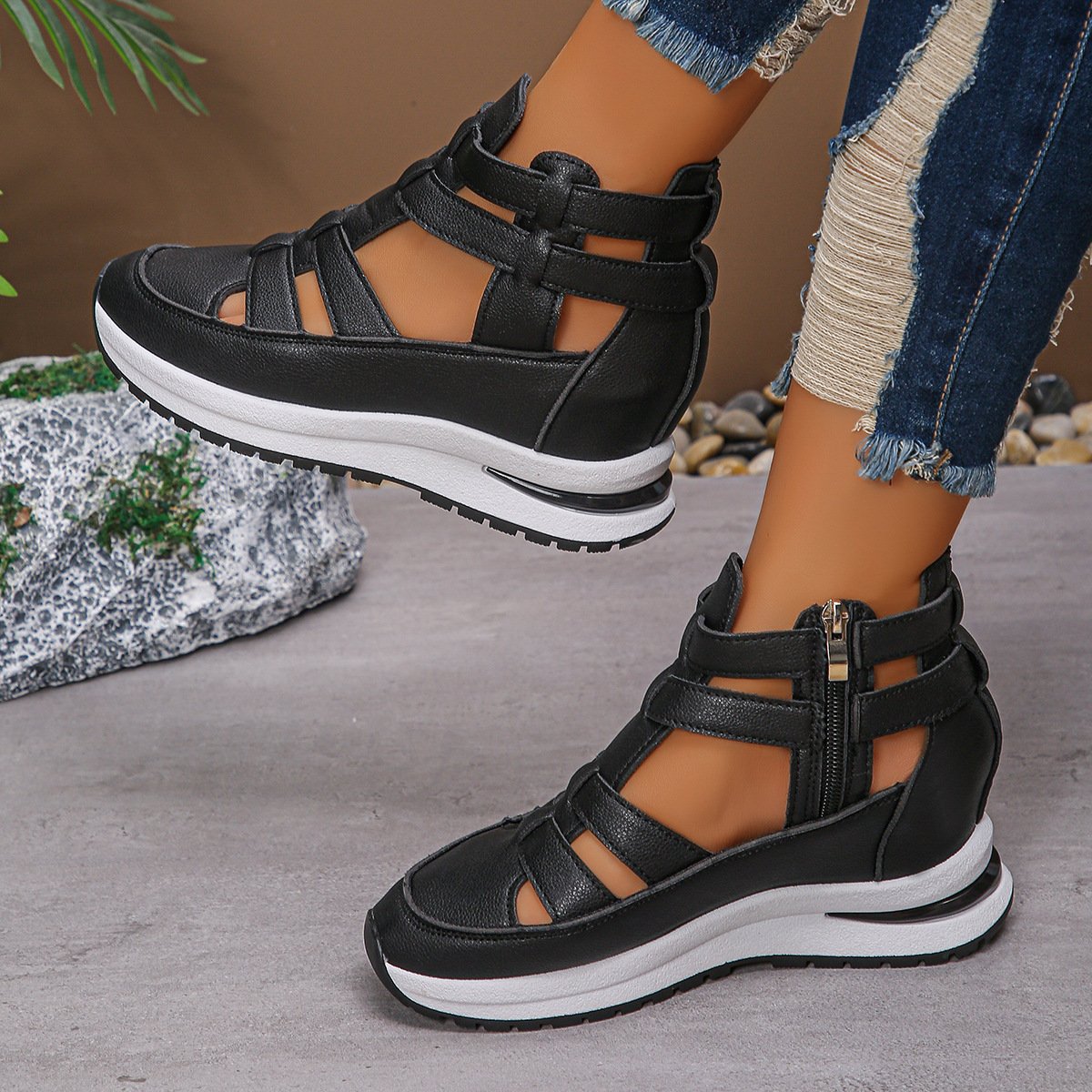 Women's Close-toed Hollow-out Sandals Summer Fashion Platform Shoes - Image 2