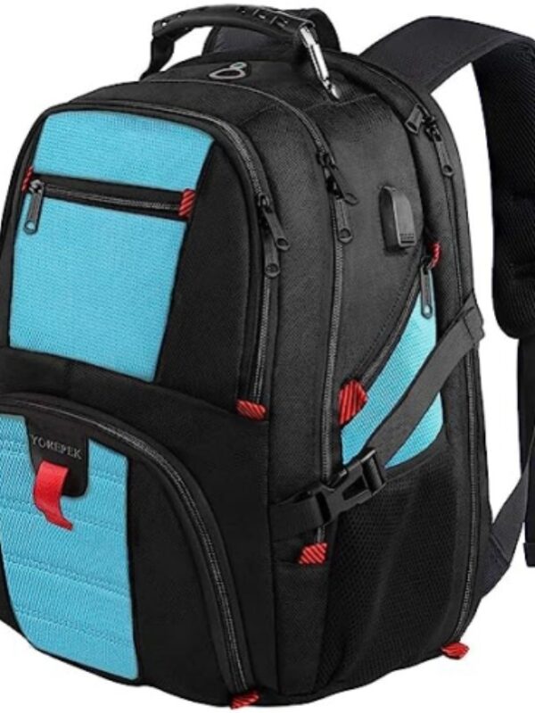 Large Capacity Multifunctional USB Backpack - Sky Blue