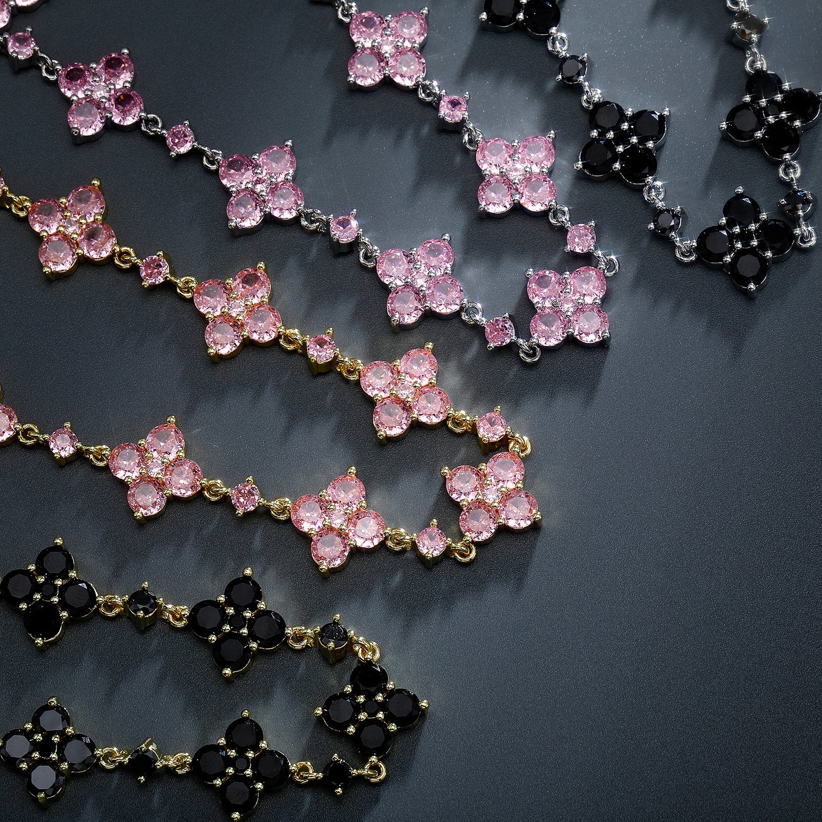 Flower Rhinestone Bracelet Light Luxury Sparking Zirconium High-grade Niche Bracelet Hand Jewelry - Image 10