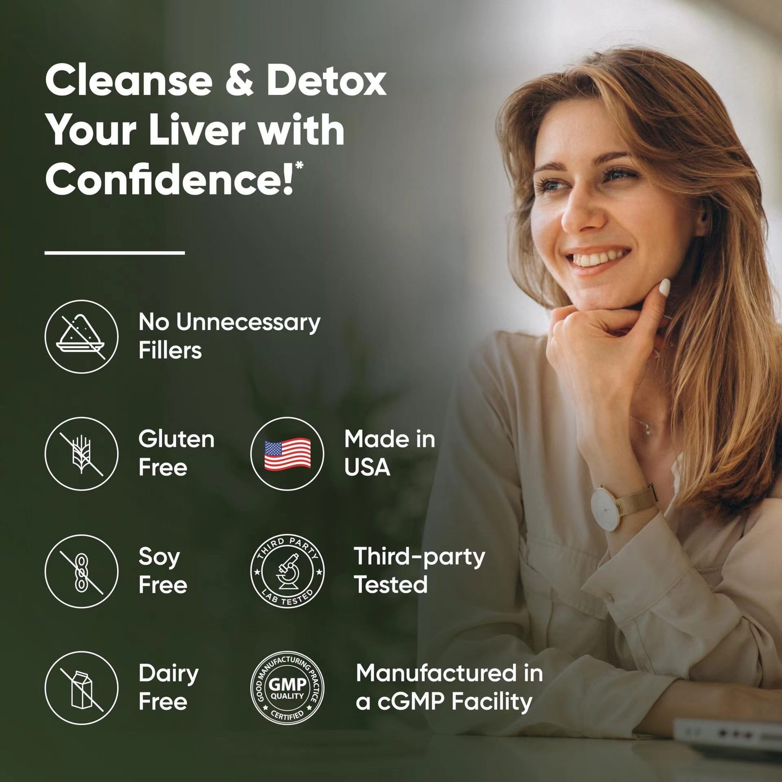 Liver Cleanse Detox & Repair Complex - Herbal Liver Support Supplement with Silymarin Milk Thistle Artichoke Extract Dandelion Root Organic Turmeric and Berberine - Milk Thistle Liver Detox Supplement - Image 3
