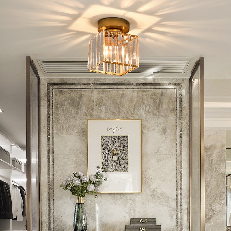 Creative Personality Nordic Crystal Hallway Ceiling Lamp - Image 3