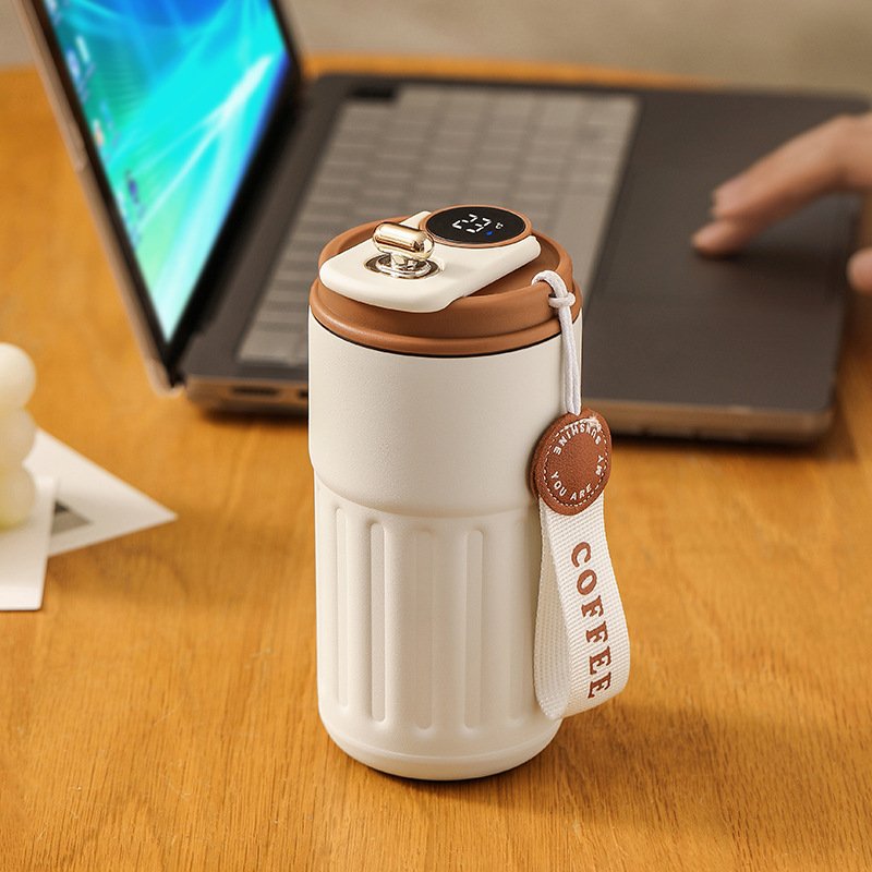 Smart Digital Thermal Bottle Portable Coffee Mug Stainless Steel Water Bottle In-Car Insulated Cup Keep Cold Vacuum Flasks 450ml - Image 9