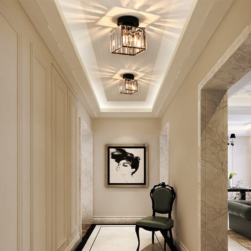 Creative Personality Nordic Crystal Hallway Ceiling Lamp