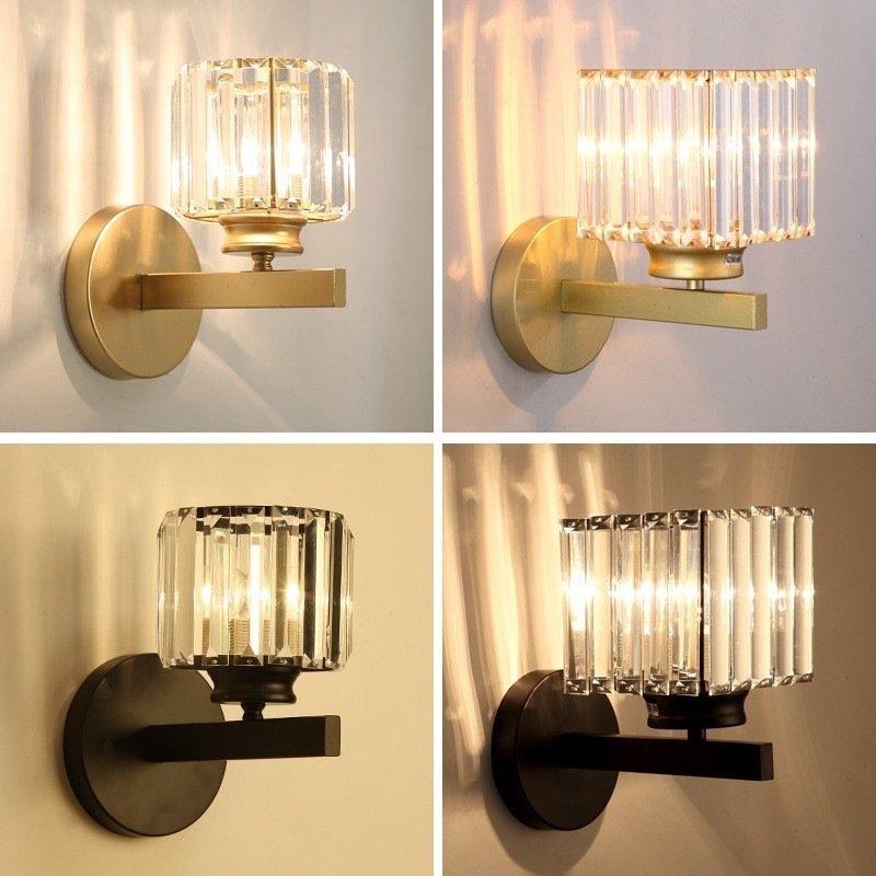 American Crystal Wall Lamp Simple Post-modern Living Room - Image 3